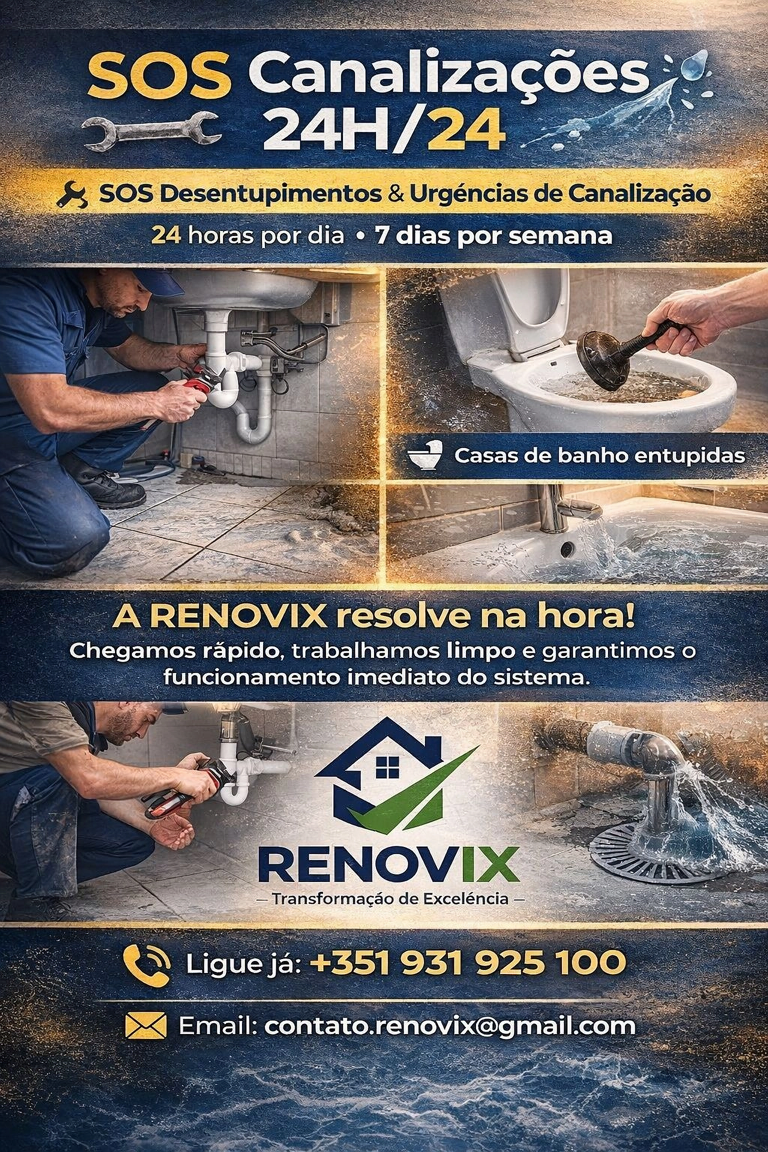 Canalizador profissional - reparações de canalização